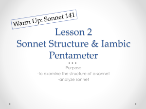 What is a sonnet? Review