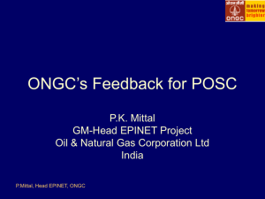 ONGC's Input for POSC SIG