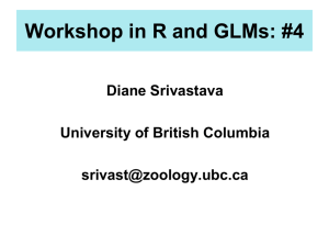 R workshop #4 - University of British Columbia