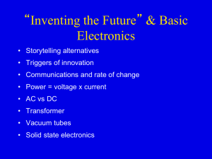Chp.10 "Inventing the Future" and readings on electonics