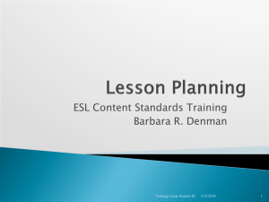 Lesson Planning