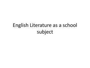 Literature as a school subject