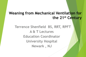 Mechanical Ventilation and Its Discontinuation