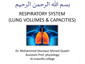 lung volumes & capacities