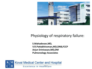 Physiology of Respiratory failure
