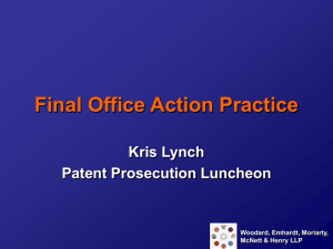 Final Office Action Practice