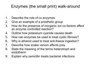 Enzymes (the small print) walk-around