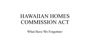 Hawaiian Homes Commission Act