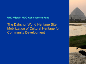 UNDP/Spain MDG Achievement Fund The Dahshur World