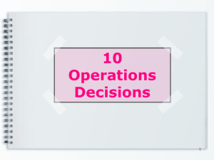 10 OM Decisions