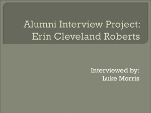 2010 LukeMorris Interviews ErinClevelandRoberts