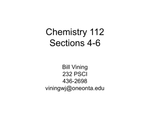 Chemistry 112 Sections 4-6
