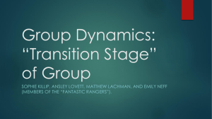 Group Dynamics presentation on transition stage