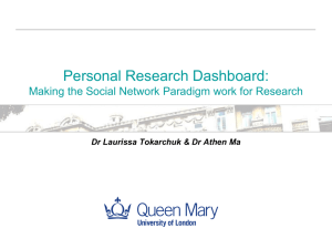 Personal Research Dashboard - School of Electronic Engineering