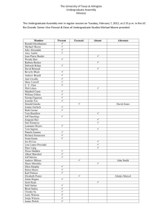 February 7, 2012 Minutes - The University of Texas at Arlington