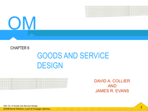 Chapter 6 Goods and Service Design