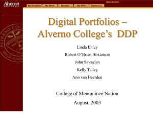 Digital Portfolios - Alverno College Faculty