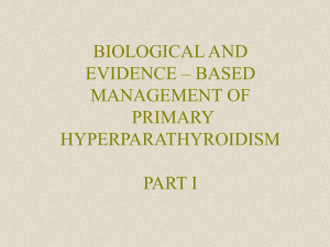 Lecture on Primary Hyperparathyroidism