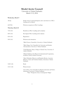 Model Arctic Council 2016 schedule