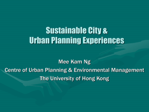Sustainable City & Urban Planning Experiences