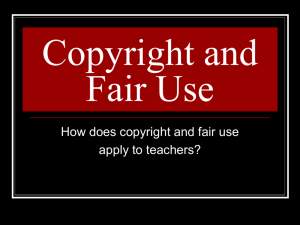 Copyright and Fair Use PowerPoint