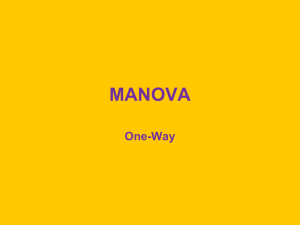 One-Way MANOVA