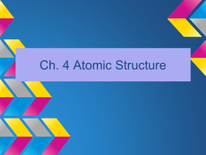 Ch. 4 Atomic Structure - Liberty Union High School District