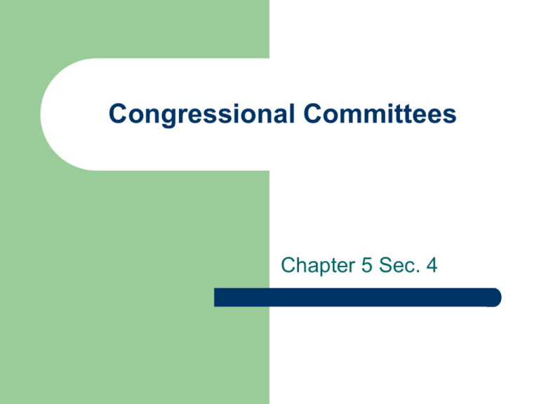 What Is The Importance Of Congressional Committees Quizlet