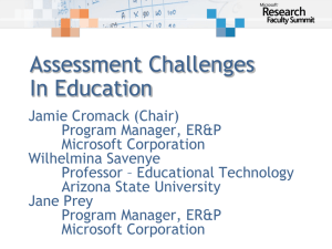 Assessment Challenges in Education