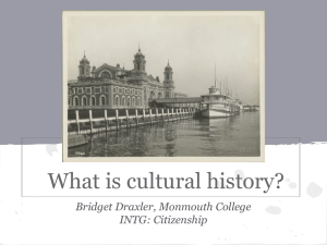 What is cultural history?
