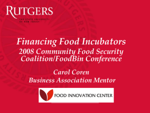 Carol Coren - Rutgers Food Innovation Center