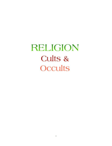 Religions, Cults & Occults
