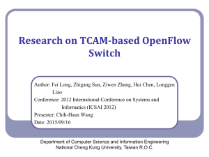TCAM Performance Analysis and Model - CSIE -NCKU