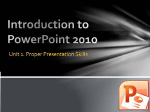 Welcome To PowerPoint 2010