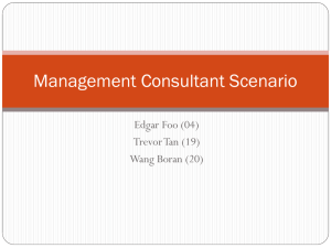 Management Consultant Scenario CDE