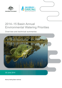 2014-15 Basin annual environmental watering priorities – Full report