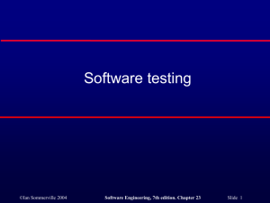 Defect testing