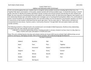 Grade 2 Unit 1 Plan MX - North Adams Public Schools