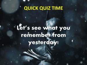 quick quiz time