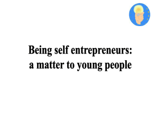 Essere imprenditori di sé stessi: un lavoro da giovani