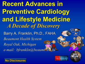 Recent Advances in Preventive Cardiology and Lifestyle Medicine