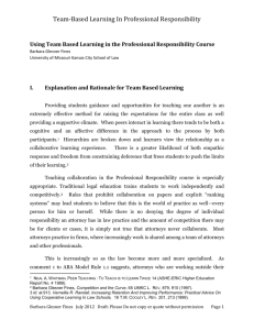 Team-Based Learning In Professional Responsibility