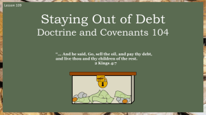 lesson 109 D&C 40 Staying Out of Debt Power Pt