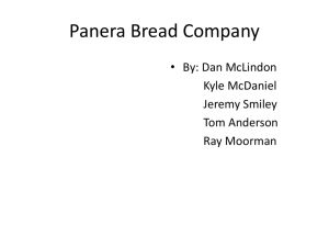 Panera Bread Company History/Overview
