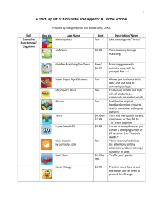 A start- up list of fun/useful iPad apps for OT in the schools