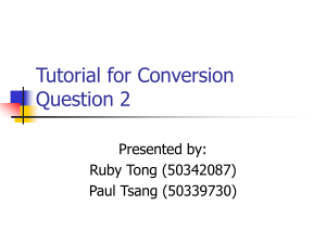 Tutorial for Conversion Question 2