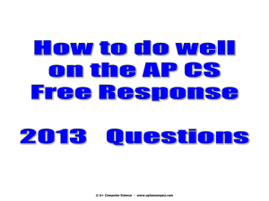 AP Free Response Power Point
