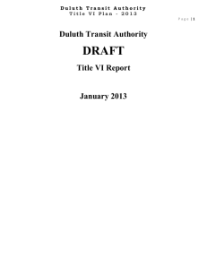 Title VI Draft 2013 Plan - Duluth Transit Authority