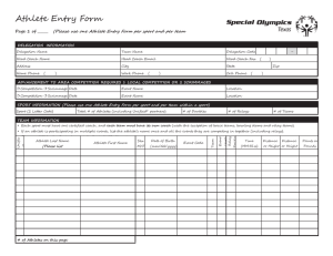 Athlete Entry Form (Word)