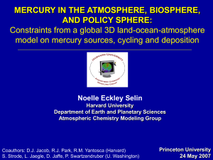 mercury in the atmosphere, biosphere, and policy sphere